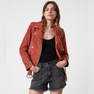 All Saints Suede Leather Jacket